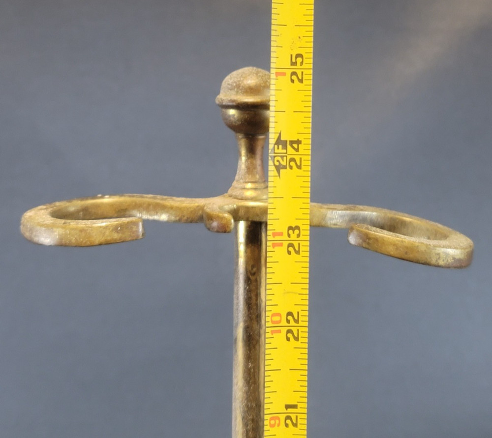 3-Piece Antique Brass Fireplace Tool Set