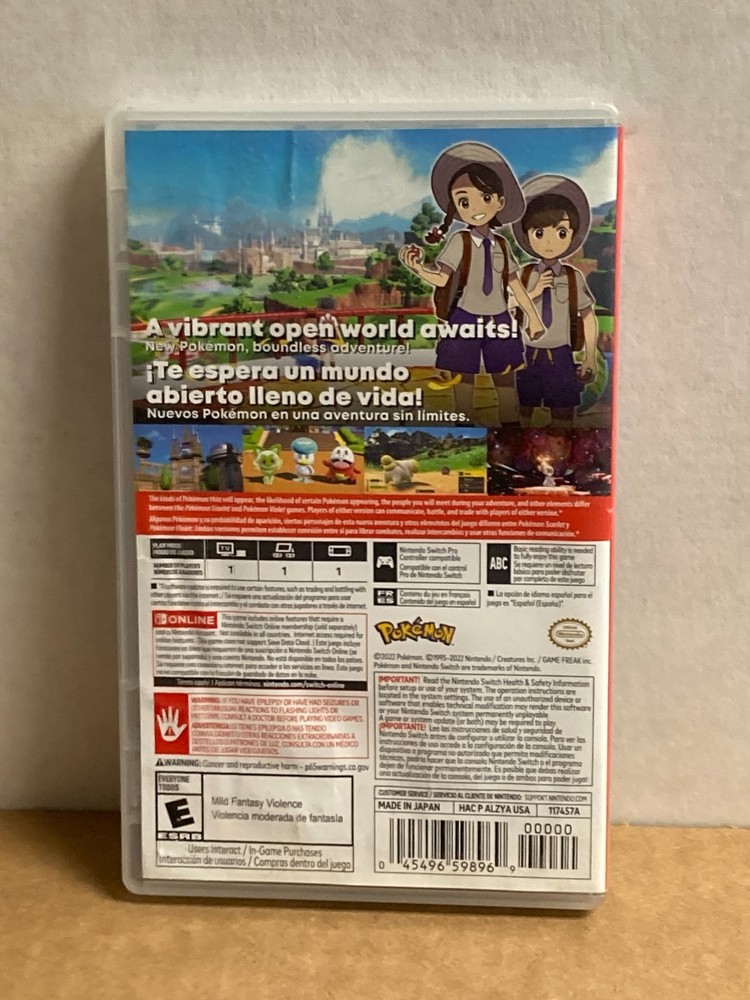Authentic Replacement Case ONLY - POKEMON VIOLET - Nintendo Switch