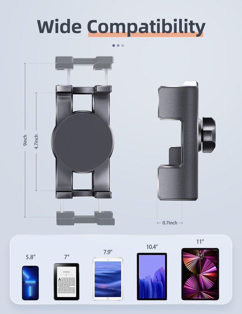 eSamcore iPad Car Mount, Dashboard Tablet Holder with Suction Cup