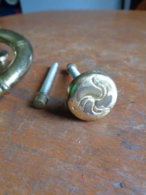 Solid Brass Irish Claddagh Celtic Cross Door Knocker