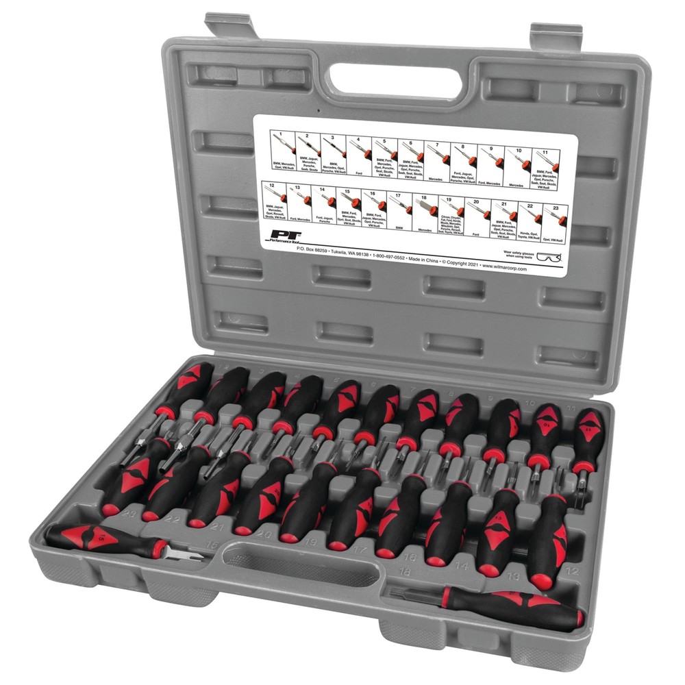 Performance Tool W89732 Terminal Release/Remover Set - 23-Piece Kit for Safe ...