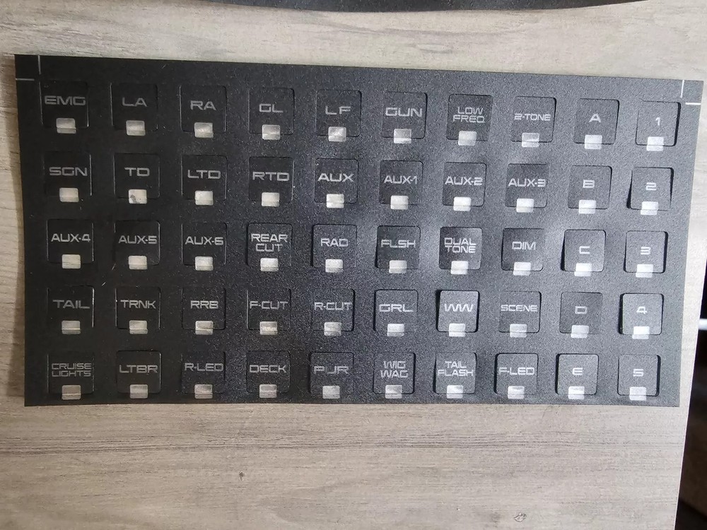 Code 3 Z3 Siren Controller Button Legends Icons