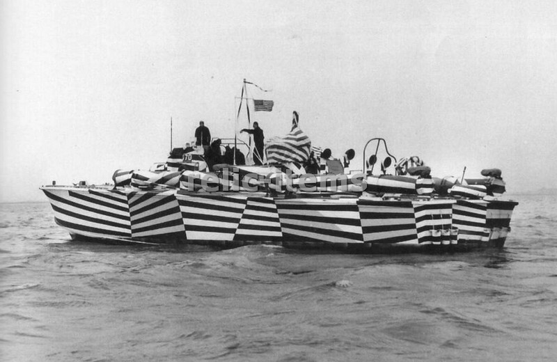 PICTURE PHOTO WW1 RAZZLE BATLESHIP DAZZLE SHIP CAMOUFLAGE 7160