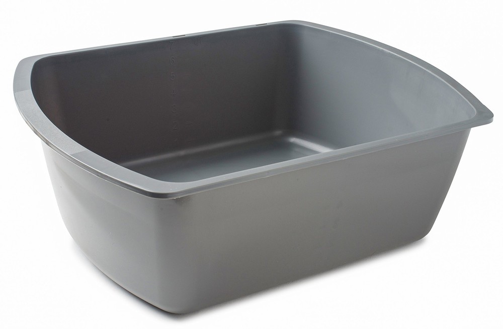 Wash Basins “ Rectangular Plastic Hospital Bedside Soaking Tub 5 Pack Small 7