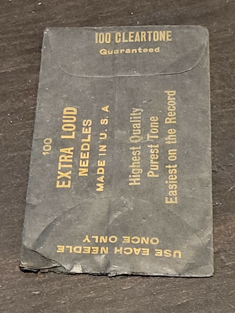 Gramophone phonograph needle packet cleartone empty