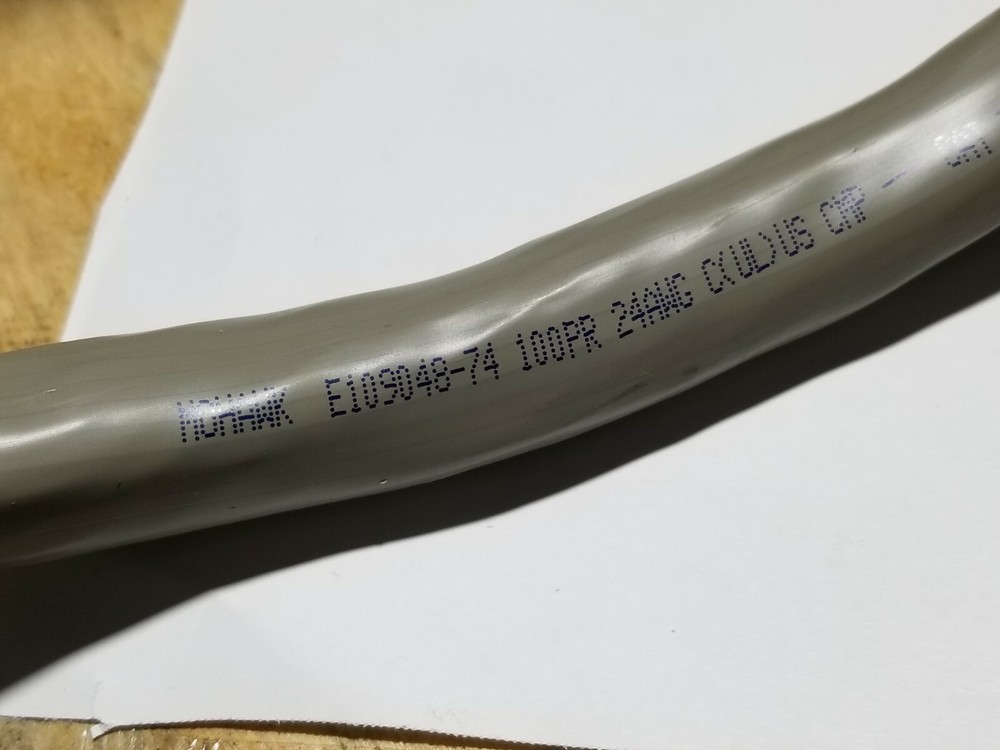 Belden Mohawk M56128 24/100P CAT3 Backbone Telecom Cable Plenum CMP Gray /10ft