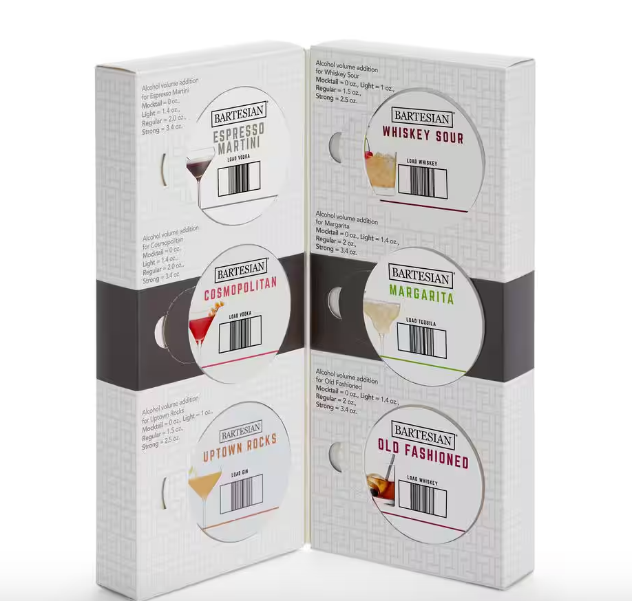 Bartesian Classic Collection 6 Pack Cocktail Mixer Capsules