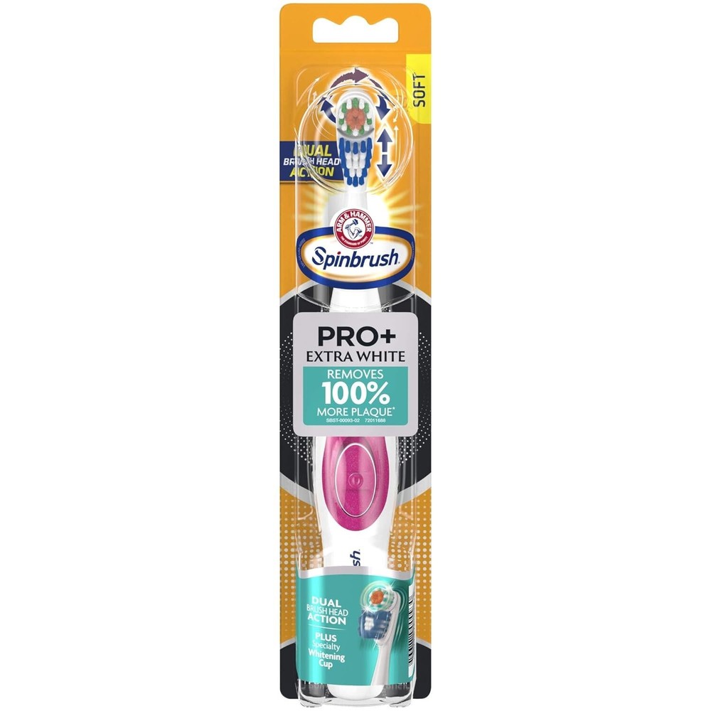 Spinbrush ARM & HAMMER Spinbrush PRO+ Extra White Battery-Operated