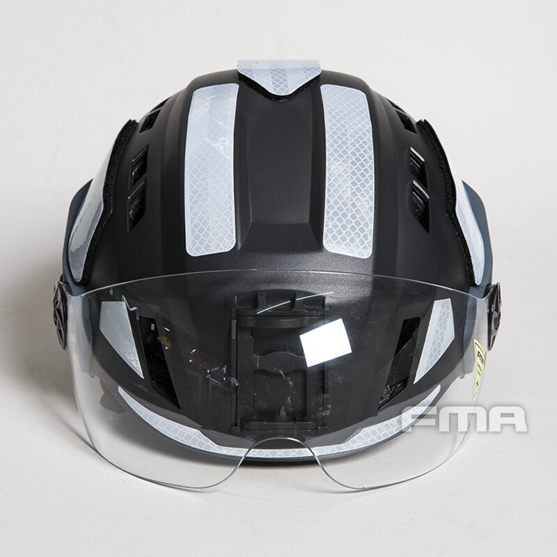 FMA Tactical Rescue Helmet Fire Adjustable Safety Emergency Fireproof ABS Orange