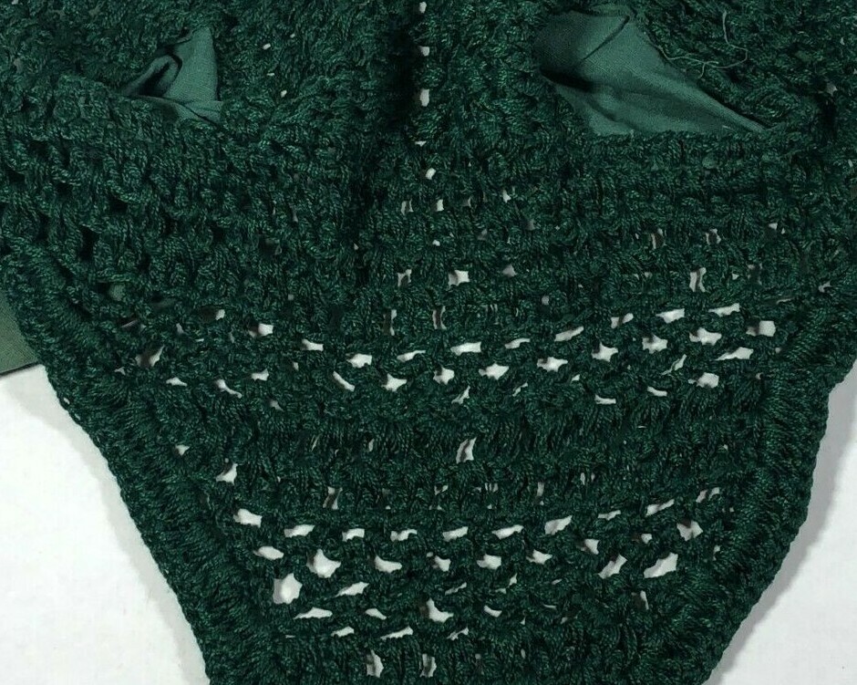 New - Hunter Green Fly Mask - Pony Size