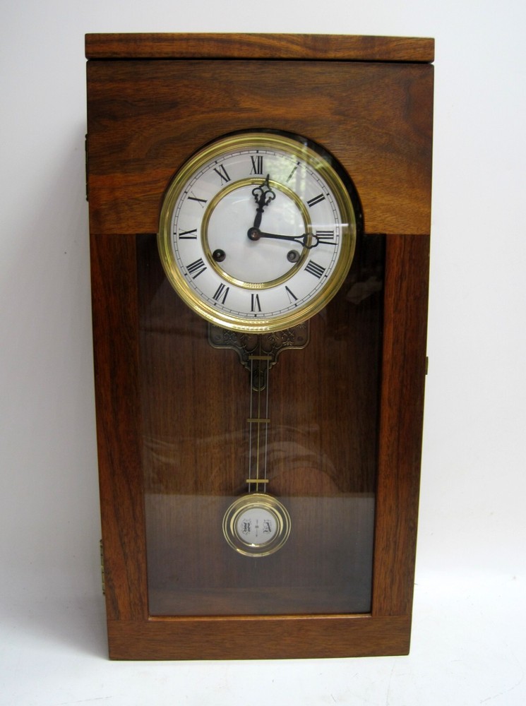 Beautiful Hand Made Solid Walnut Wall Clock Hermle German Movement