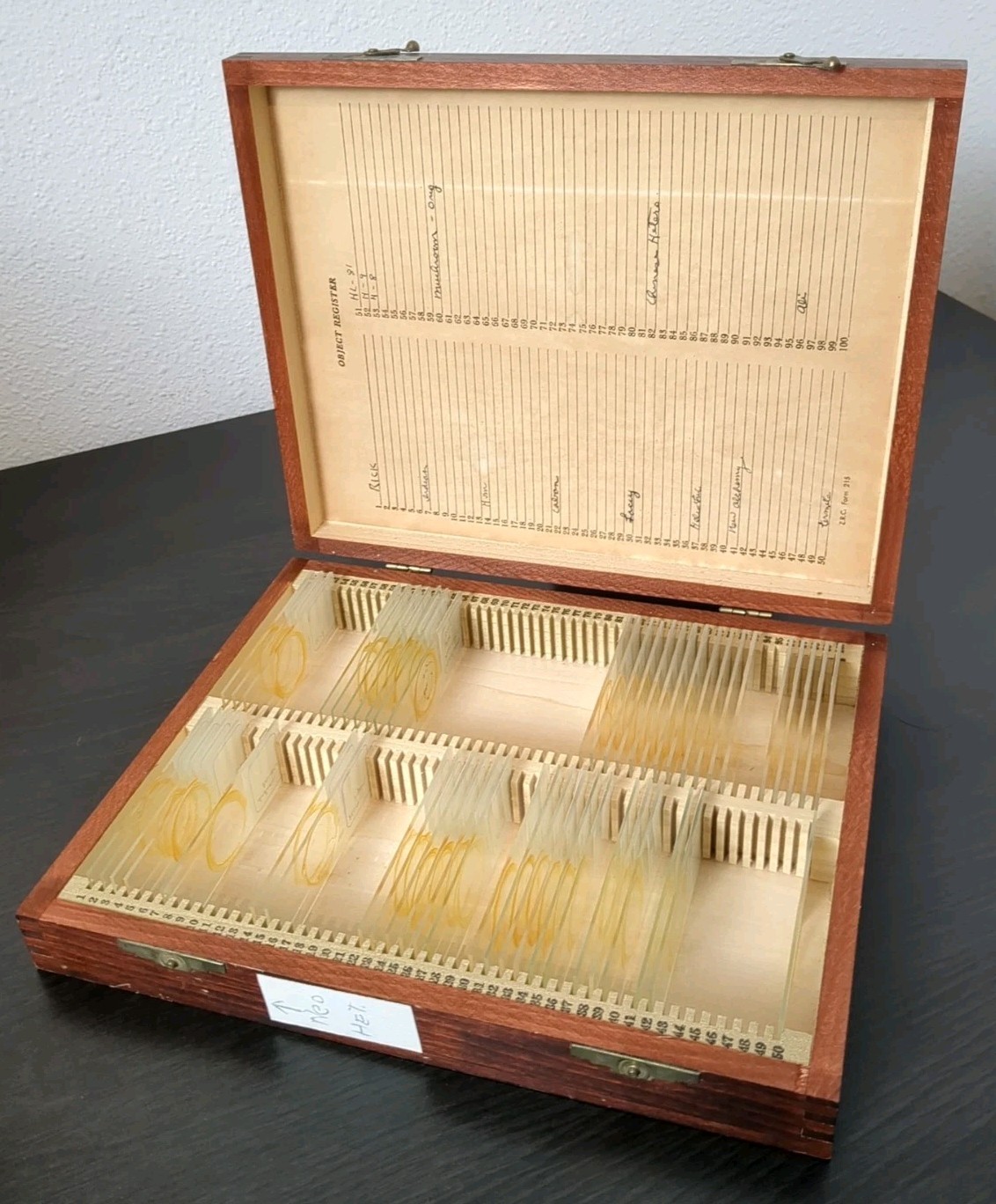 Vintage Prepared Microscope Glass Slides - George Poinar Jurassic Park Estate