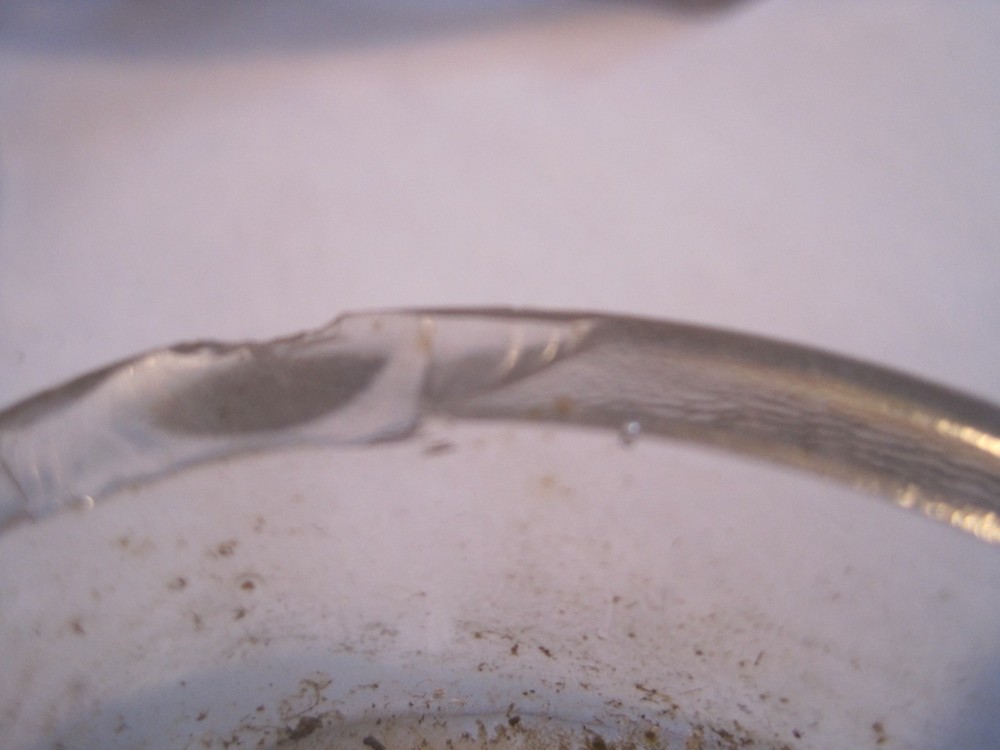 HEAVY Pressed Glass OVAL HERRINGBONE MASTER SALT Dip/Cellar&FOOTED LOT 3-DEFECTS