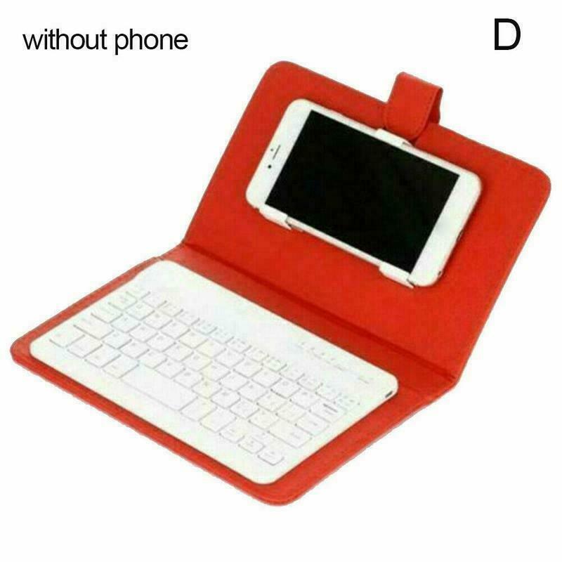 Wireless Bluetooth Keyboard Case Stand Cover For iPhone/Android Phone Leather US