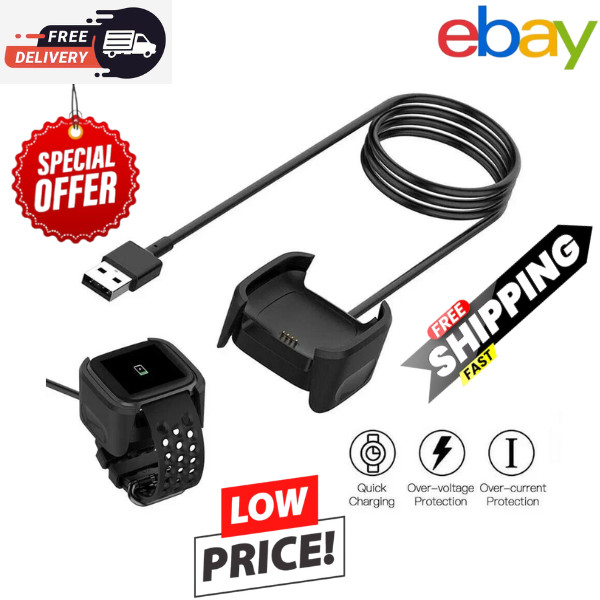 For Fitbit Versa / Versa Lite / Versa 2 USB Charger Charging Power Dock Cradle