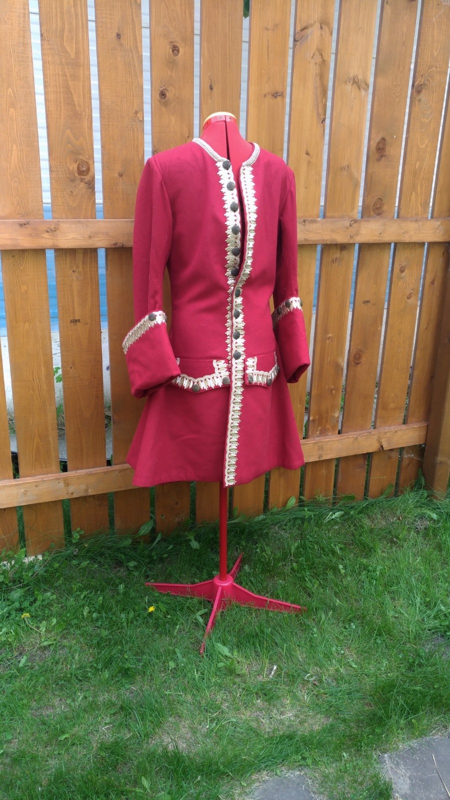 Rococo/Pirate/Captain 18th century Frock Coat, Red