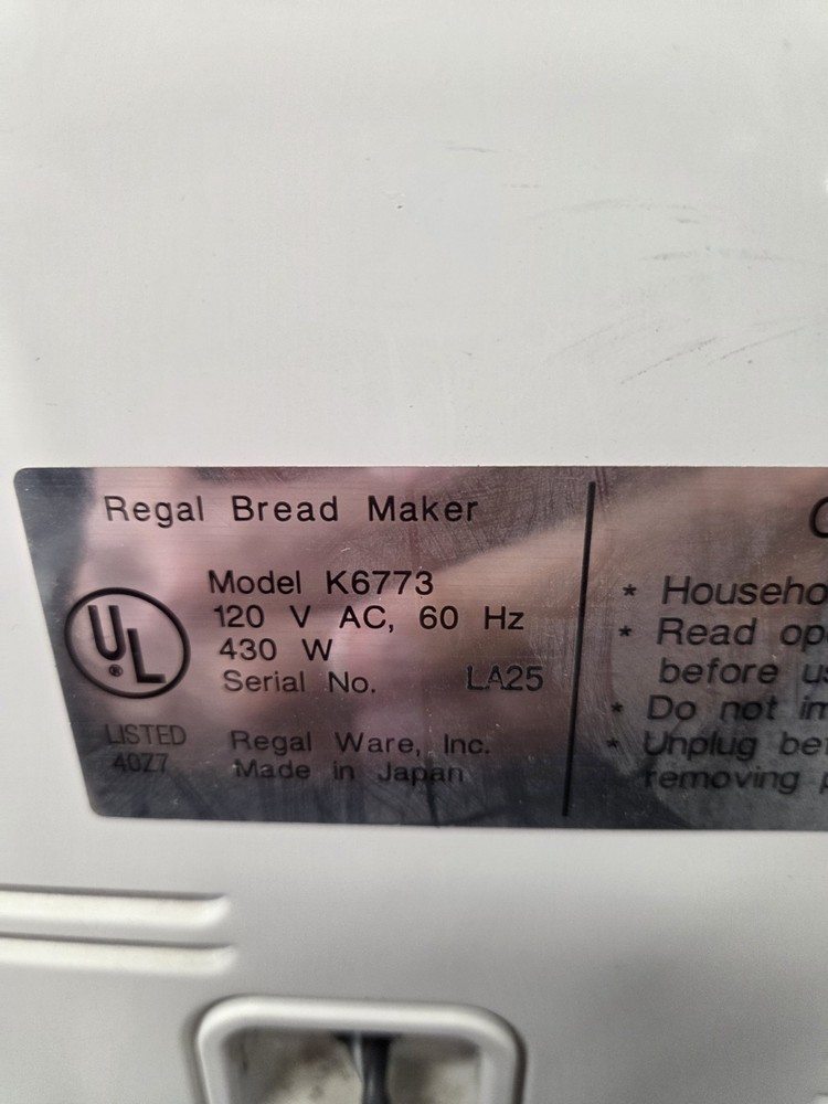 Regal Kitchen Pro Bread Maker Machine Paddle OEM K6773