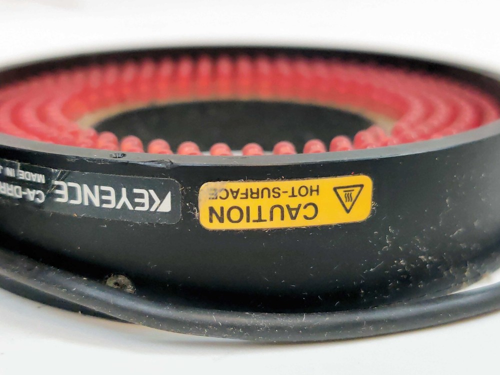 Keyence CA-DRR10F Machine Vision Illumination Red Light Ring w/ 2 Cable CA-D2