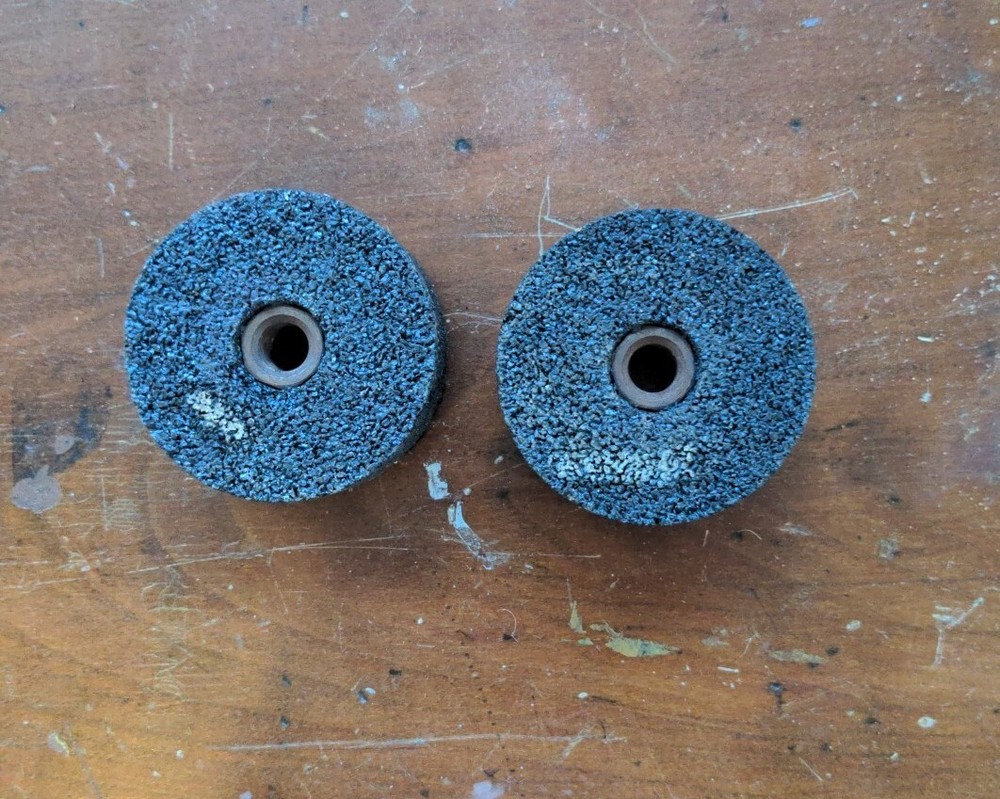 2 CINCINNATI MILACRON 2" GRINDING WHEEL 3/8 THREAD HOLE *