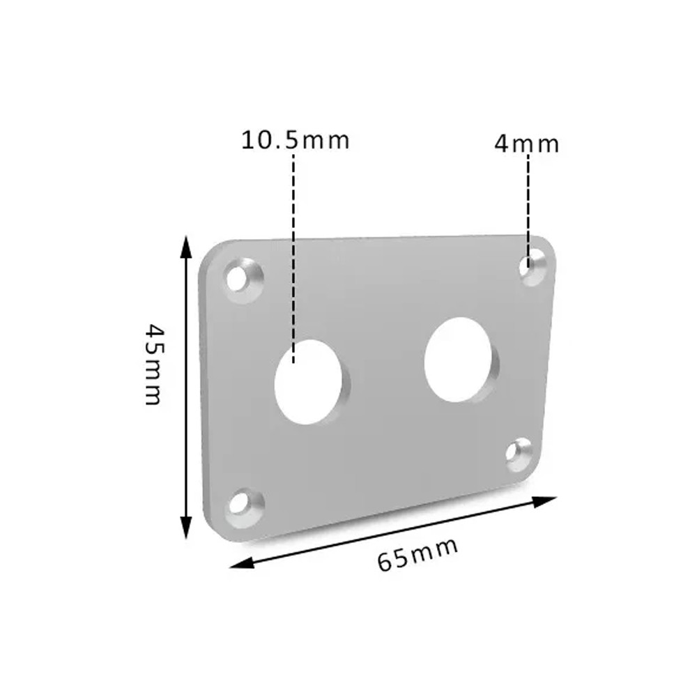 Aluminum Banana Jack Socket Plate Binding Post Speaker Panel Terminal Box 2PCS