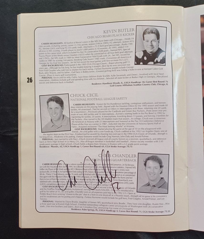CGA Classic Chicago - SIGNED GOLF PROGRAM - HUGE AUTOGRAPH COLLECTION 1996