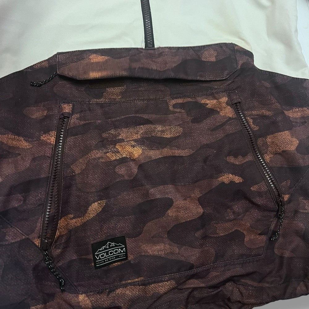 Volcom Pullover Snowboard Jacket Small Dusk Camo Womens Zip Tech Open Ski FLAW