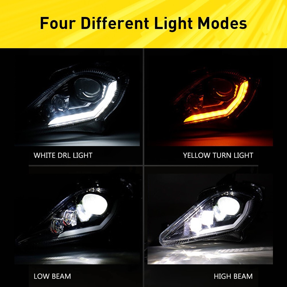 2PCS LED Headlights Set For Yamaha Raptor 700 R 350 YFZ450 R Wolverine 2006-2023