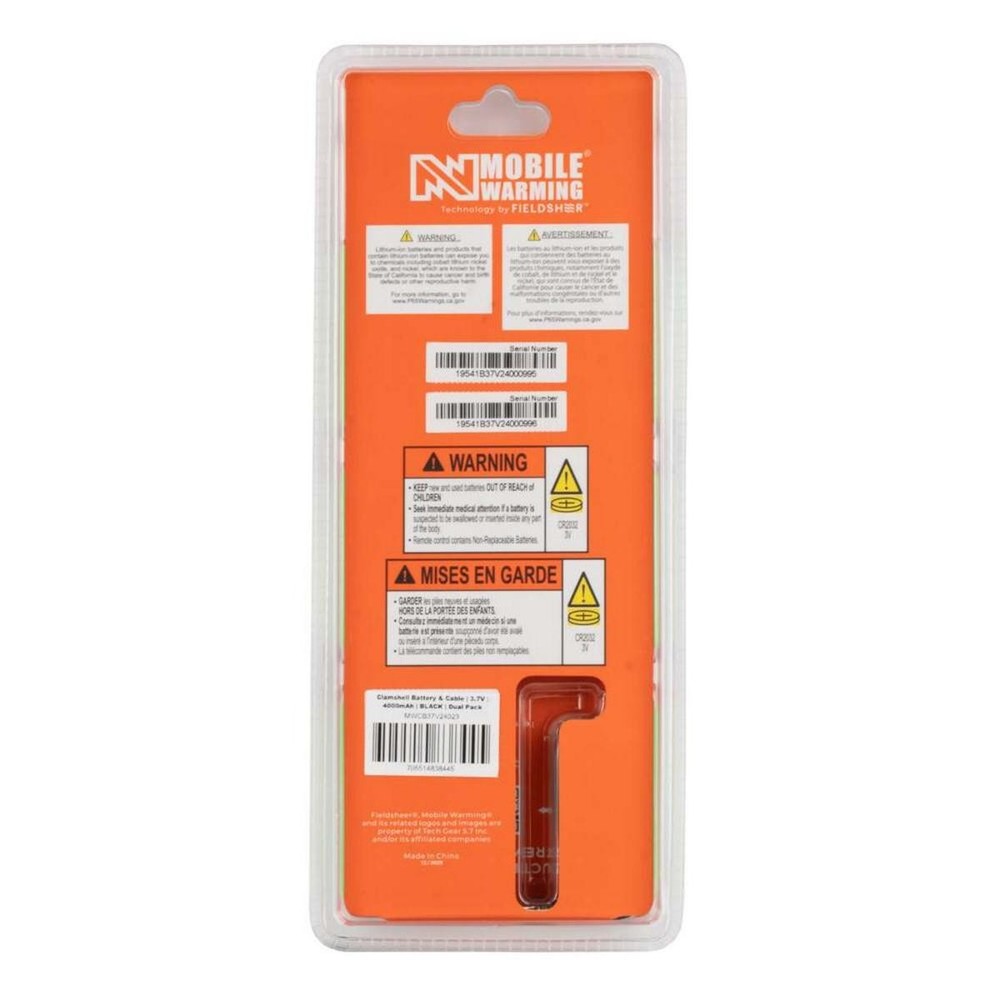 Mobile Warming Powersheer 3.7v Wireless Heated Sock Battery Dual Pack with