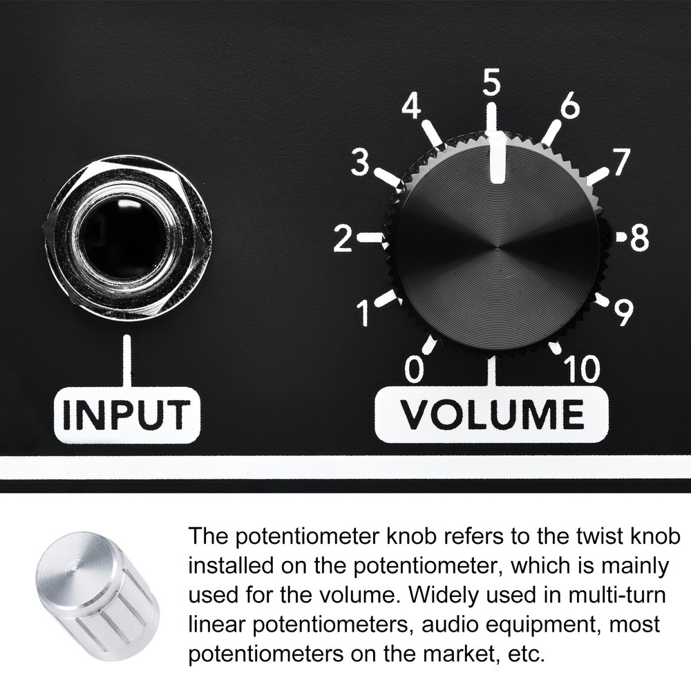 5 x Potentiometer Control Knob Knurled Shaft Hole Volume Rotary Switch Knobs 6mm
