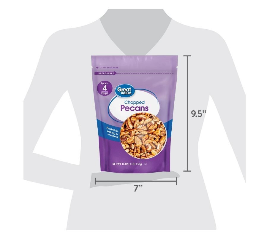 Great Value Chopped Pecans, 16 oz