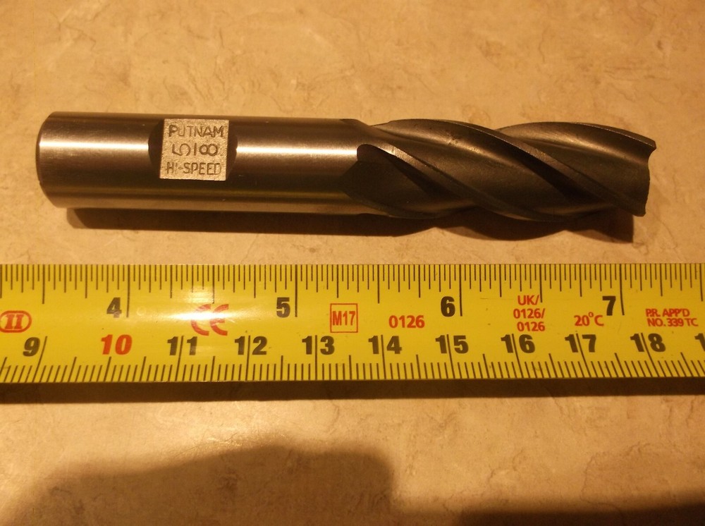 PUTNAM 5/8" 4F SQUARE END HSS ENDMILL