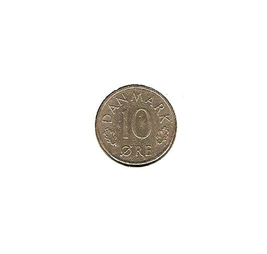 1973 DENMARK Coin 10 ORE