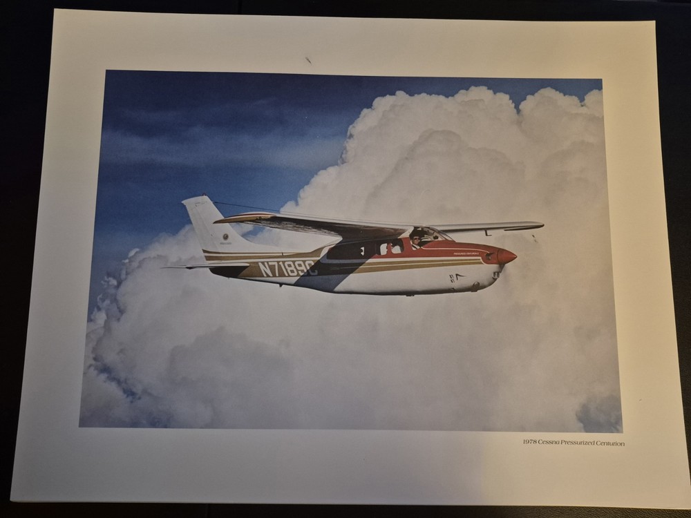 1978 Cessna Pressurized Centurion Color Print Will Be Professionally Packaged