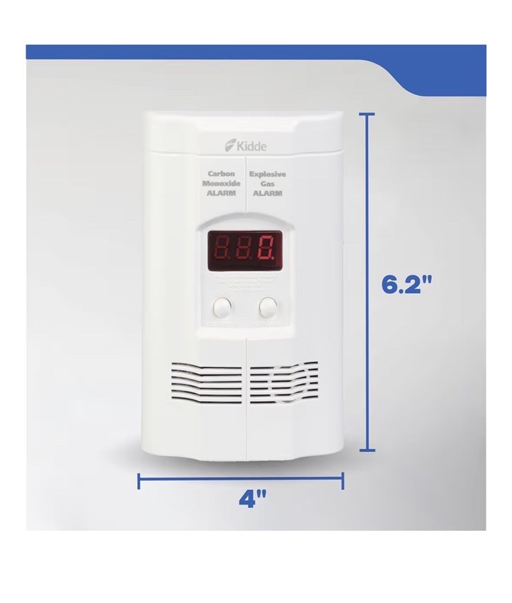 Kidde Carbon Monoxide Detector, Propane, Natural, Methane, & Explosive