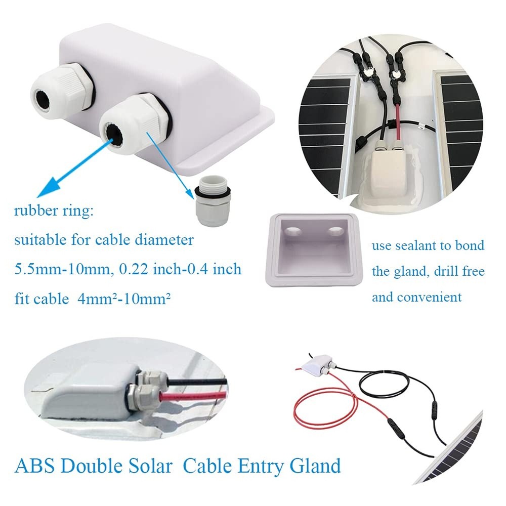 CMYYANGLIN Solar Panel Mounting Brackets ABS Corner Bracket Kit 7PCS, Drill-F...
