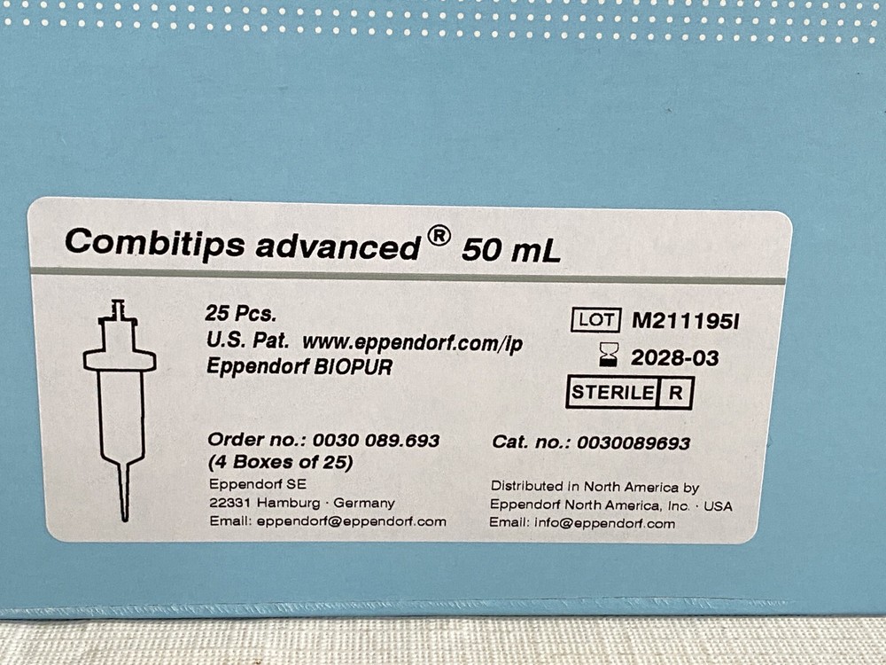 (100/Cs) EPPENDORF Biopur Combitips Advanced 50mL Pipette Tips 0030089693