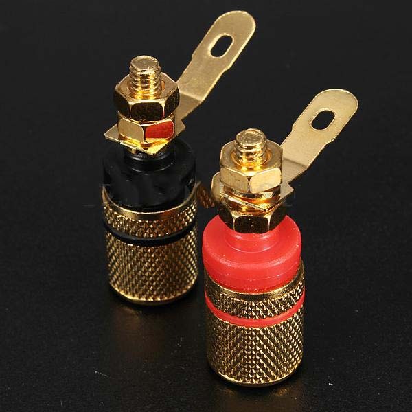 2pcs Amplifier Speaker Terminal Binding Post Banana Plug Socket Connector