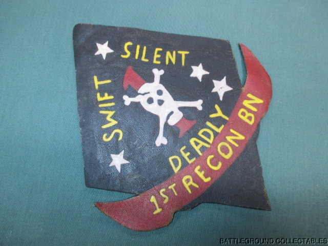 VINTAGE USMC 1ST RECON BN LEATHER JACKET PATCH