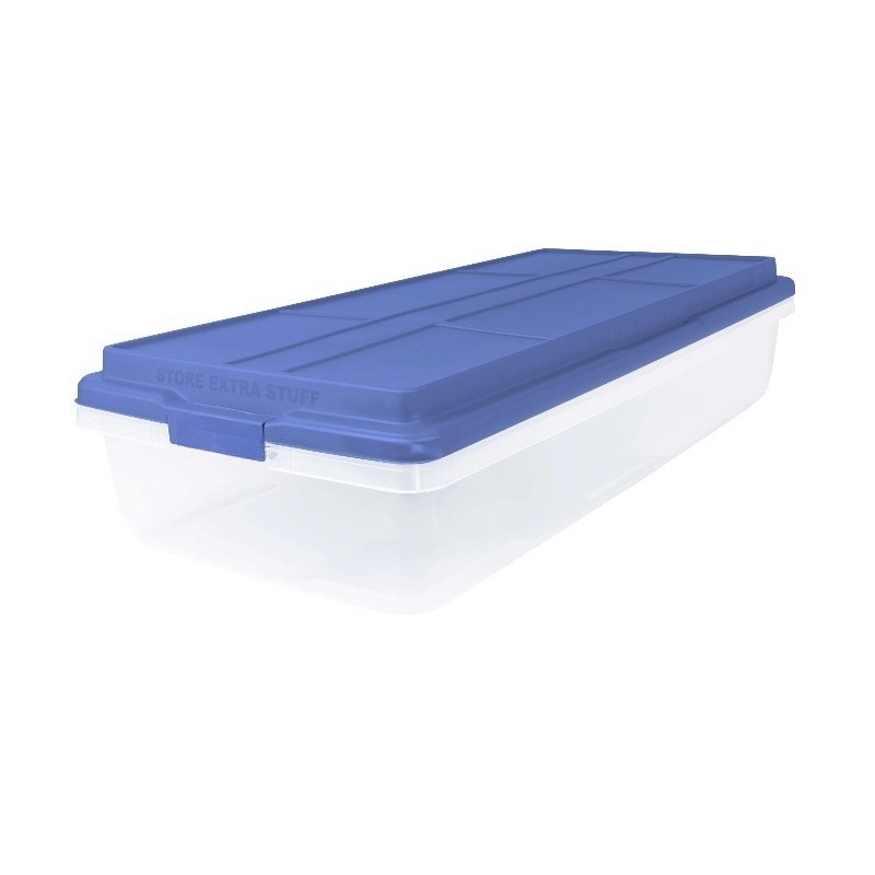 (2 pack)63 Quart Clear Storage Bin, Latched Storage Container