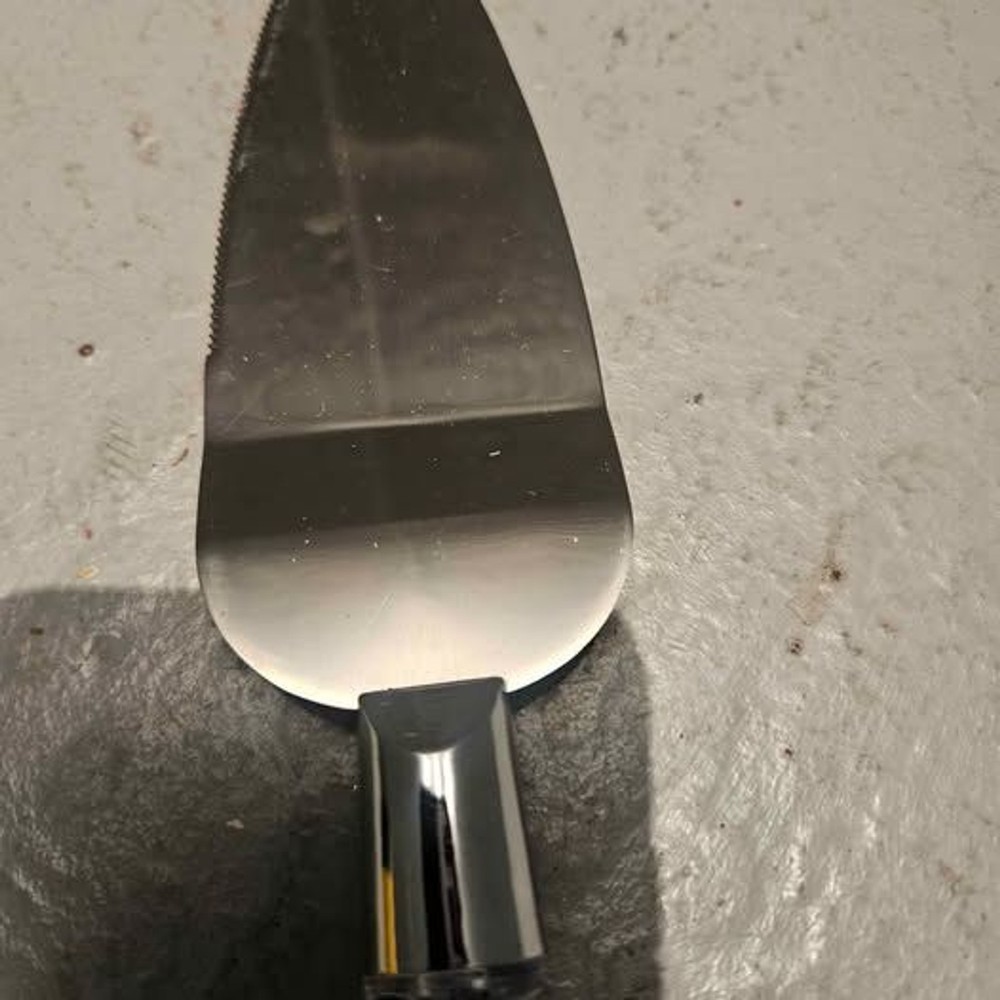 Crystal Handled Silver Plated Cake Server 10" with Original Box