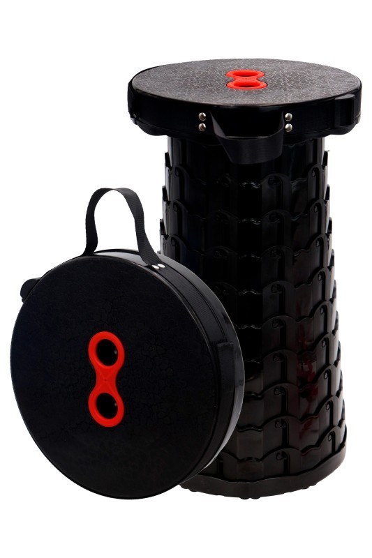Portable Telescoping Stool Black