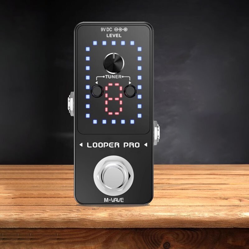 M-VAVE Looper Pro Loop Effect Pedal with Tuner For 9 Loops 48K/24bit Recording