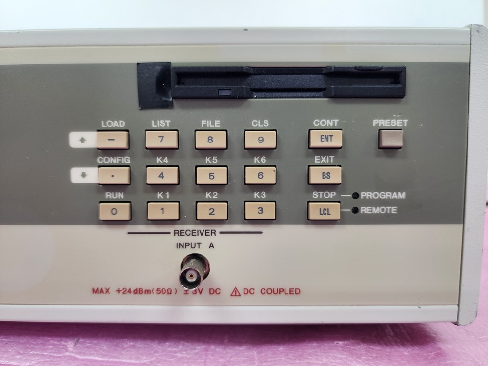 ADVANTEST R3752E Network Analyzer 5 Hz to 500 MHz, Output 1, Input A(Receiver)
