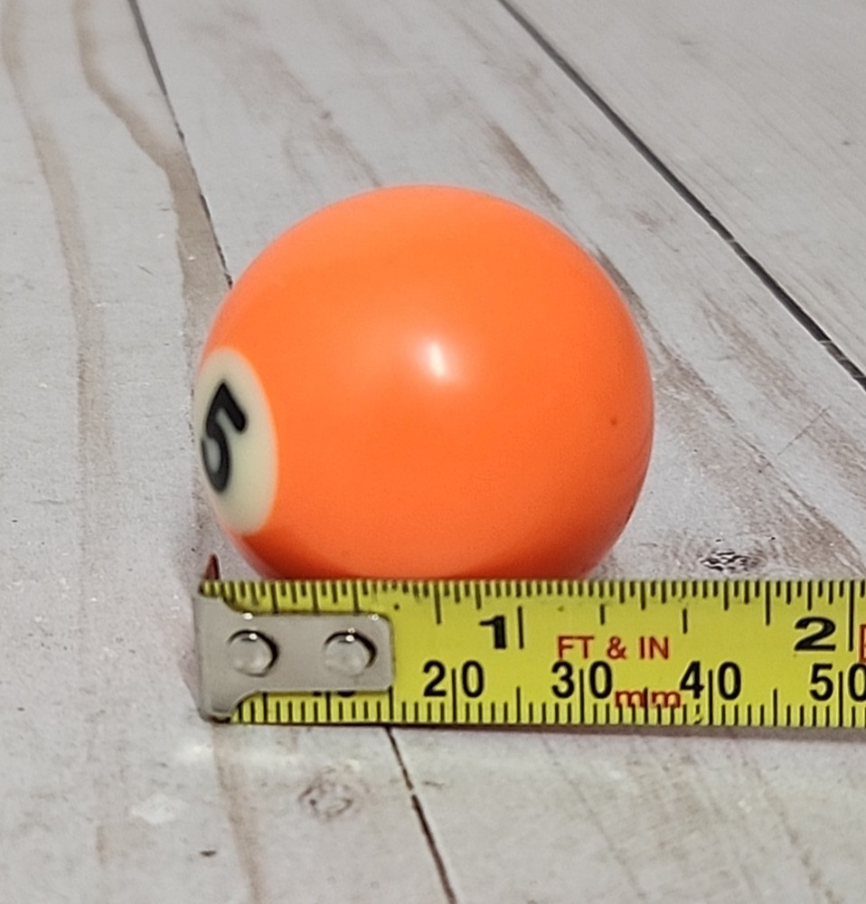 Mini Pool Billiard Ball 1.5" - Replacement Collectible - SOLID ORANGE #5