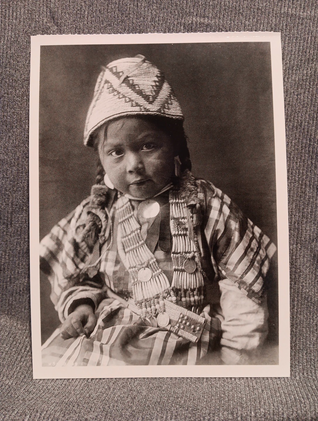 Postcard By Edward S. Curtis Native American Women Wishham Child