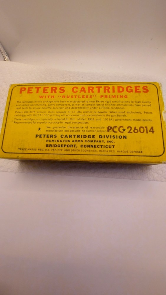 VINTAGE PETERS POLICE MATCH 45 AUTOMATIC BOX WITH INSERT