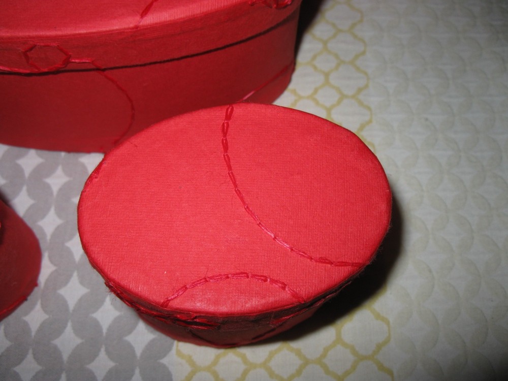 Gift Box Lot red- different sizes 7 items READ