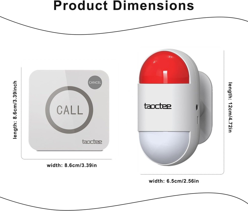 Panic Button Alarm for House Remote Control Strobe Siren System Sound...