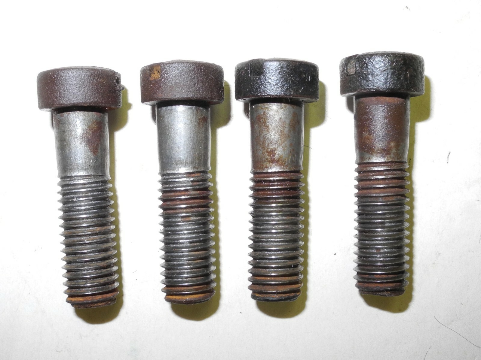 VINTAGE SINGER TREADLE SEWING MACHINE CAST IRON BASE 4 BOLT SET SLOTTED HEADS