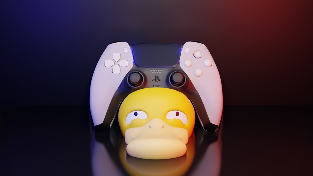 Psyduck Controller Stand | Controller Holder | Phone Holder | Game Room Decor